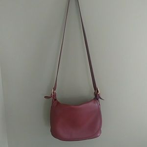 Vintage Coach Saddle Brown Leather Crossbody